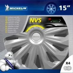 Meilleur prix ? MICHELIN BOÎTE 4 ENJOLIVEURS 15'' NVS 04 GRIS ?