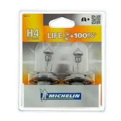 Nouveau ❤️ 2 Ampoules H4 - Life + 100 % - 12 V - P43t - 60-55 W - Feux De Croisement - Feux De Route - Michelin ? -MICHELIN Soldes Boutique 27945325 3