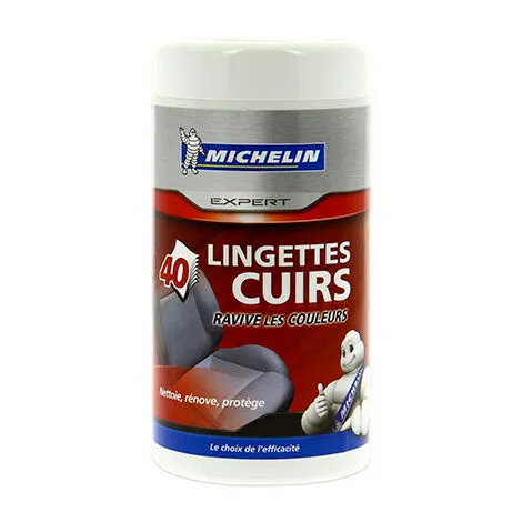 Grosses soldes ✨ 40 Lingettes Cuir - Boîte H. 165 X D. 80 Mm - Michelin ? 1 Grosses soldes ✨ 40 Lingettes Cuir - Boîte H. 165 X D. 80 Mm - Michelin ?