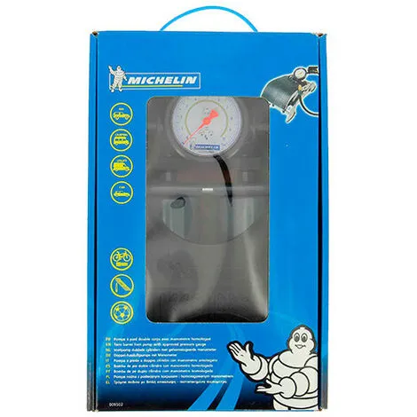 Le moins cher ? Pompe à Pied Double Corps à Manomètre Homologué - Max. 7 Bars - Michelin ? 5 Le moins cher ? Pompe à Pied Double Corps à Manomètre Homologué - Max. 7 Bars - Michelin ? – Image 5