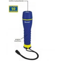 Le moins cher ⭐ Lampe Torche LED 1W 60lm En ABS Ø 43x165mm IP44 à Piles 2xLR06 AA (non Inclus) MICHELIN INT-M40L22 ⭐