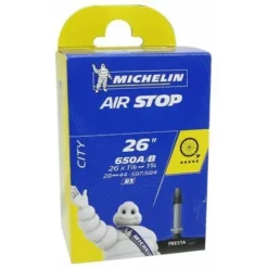 Promo ? Chambre à Air Michelin Airstop 26" X 1 1/8-1 3/4" 650A/B (28/44-584/597) B3 Valve Presta Idéal Vélo Route Randonneuse ?